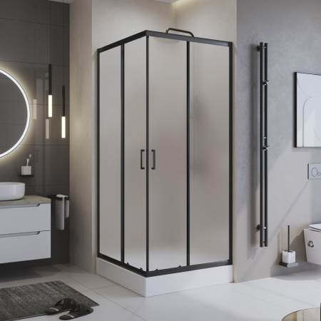 Душевой уголок BelBagno UNO-195-A-2-90-P-NERO Душевой уголок BelBagno UNO-195-A-2-90-P-NERO