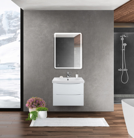 Тумба с раковиной подвесная BelBagno MARINO-CER 60 Bianco Opaco, раковина белая