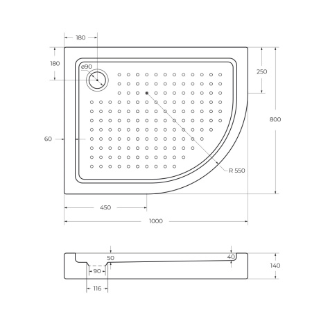 TRAY-A-RH-100_80-550-15-W-L_SCHEME