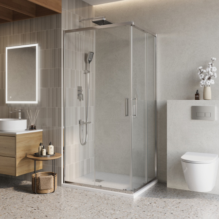 Душевой уголок BelBagno LUCE-AH-2-100/80-C-Cr Душевой уголок BelBagno LUCE-AH-2-100/80-C-Cr