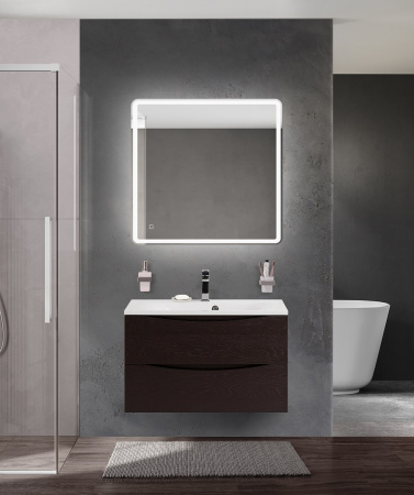 Тумба с раковиной подвесная BelBagno MARINO 80 Rovere Cioccolato Amaro, раковина белая BB800/450-LV-MR-FT