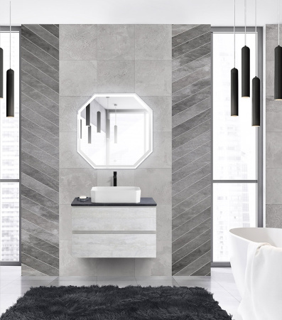 Тумба со столешницей под накладную раковину подвесная CEZARES MOLVENO 46 80 Legno Bianco